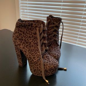 Forever 21 Lace Up Booties